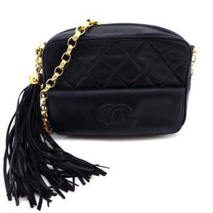 Chanel Matelasse Chain Shoulder Lambskin Black